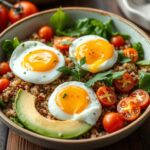 jammy eggs in grain bowls