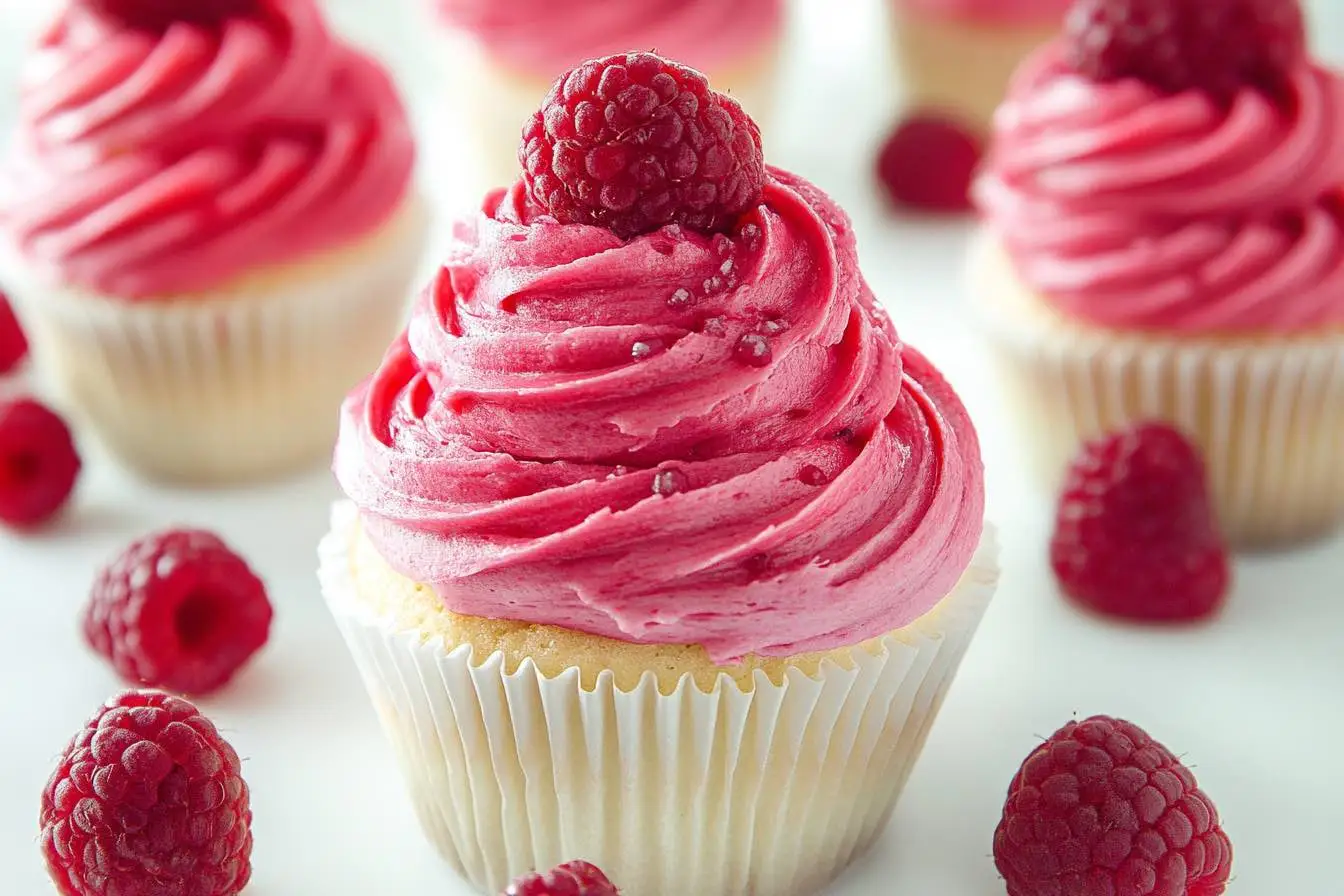 lemon raspberry cupcakes​