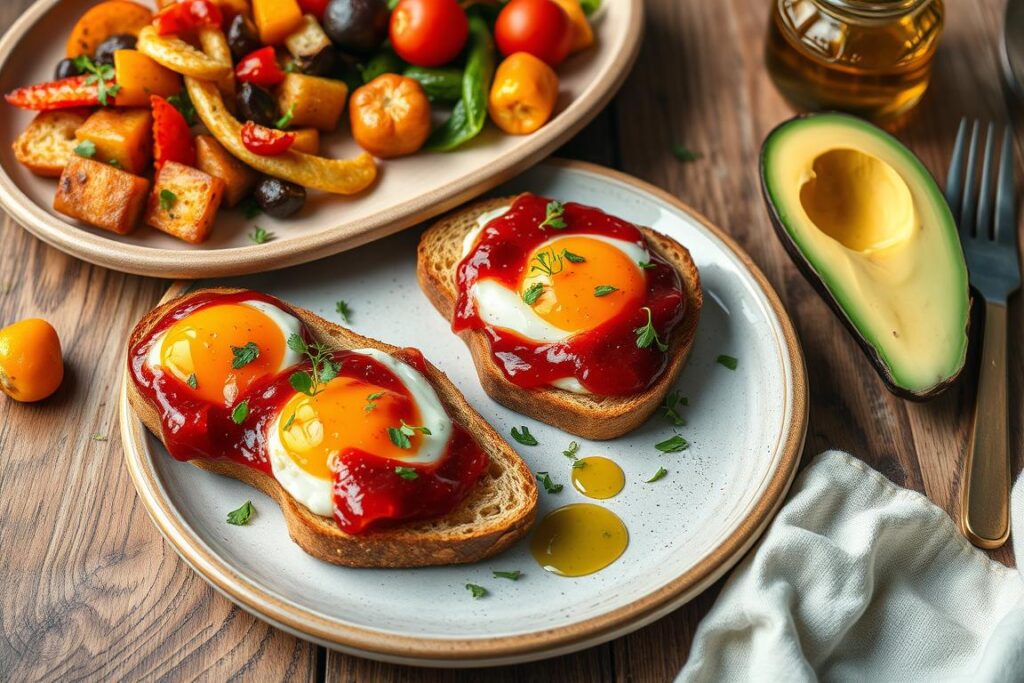 serving jammy eggs in creative brunch plating ideas