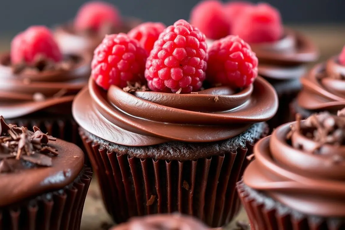 chocolate raspberry cupcakes